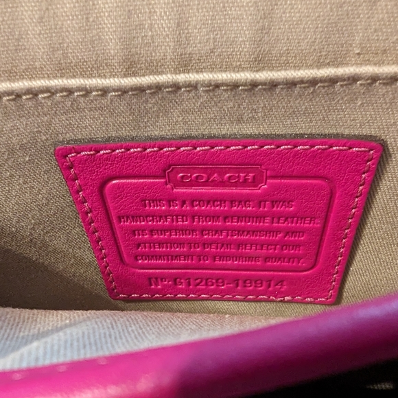 Coach Pink Legacy Penny Crossbody Purse and Rare Floral Wallet - Picture 6 of 7